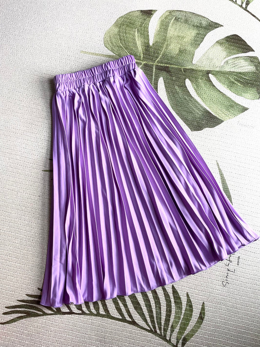 Pleated Skirt Light Purple
